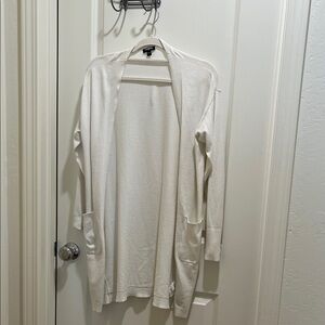 Express Cream Open-Front Cardigan